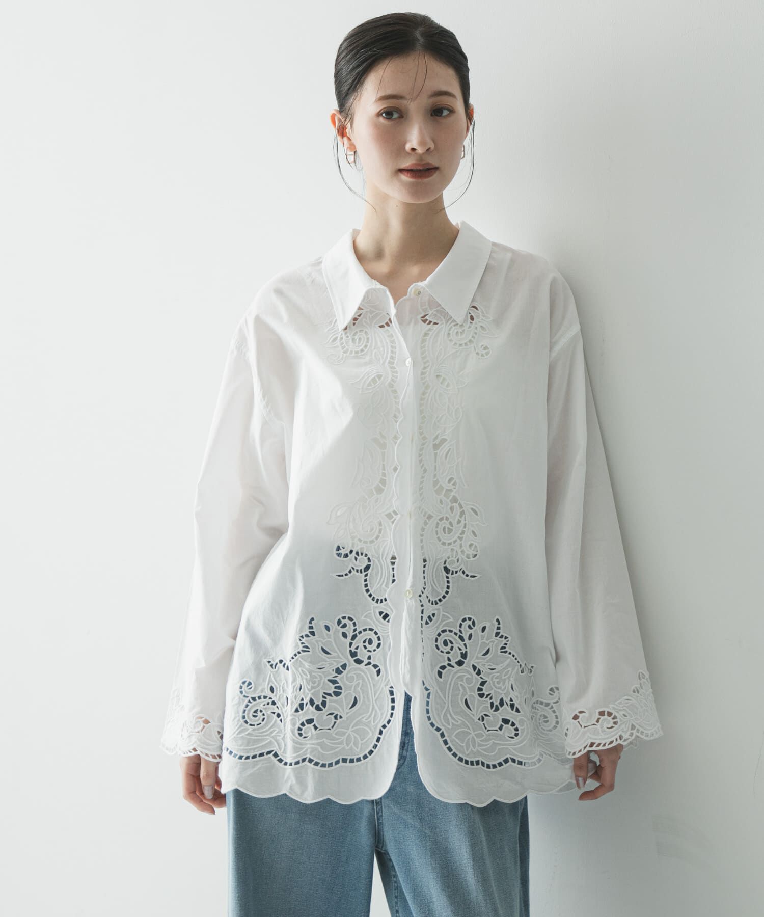 URBAN RESEARCH「カットワーク刺繍シャツ」|シャツ・ブラウス|