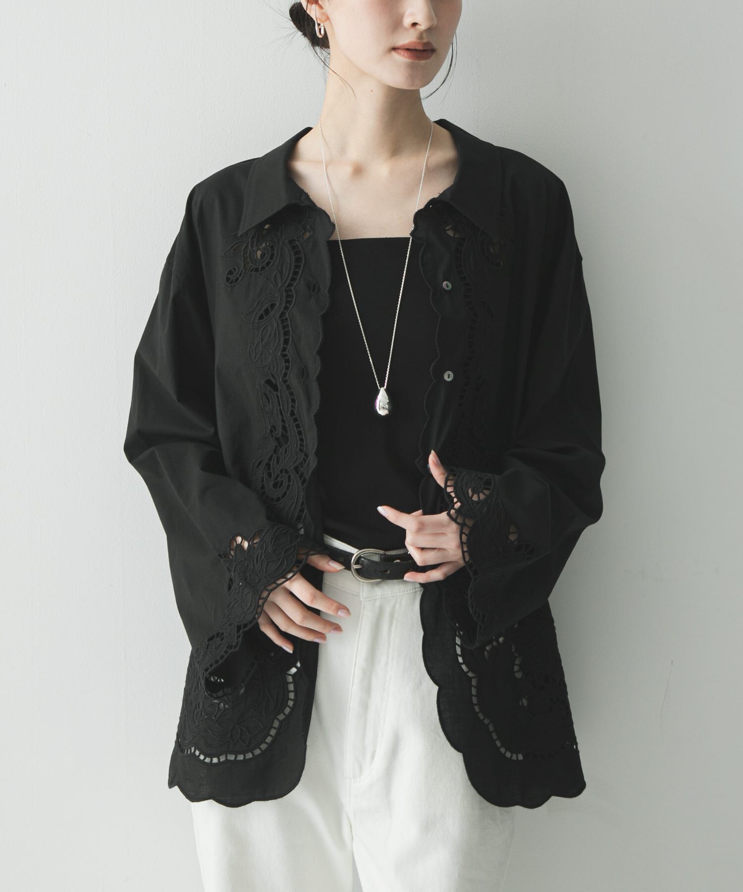 URBAN RESEARCH「カットワーク刺繍シャツ」|シャツ・ブラウス|