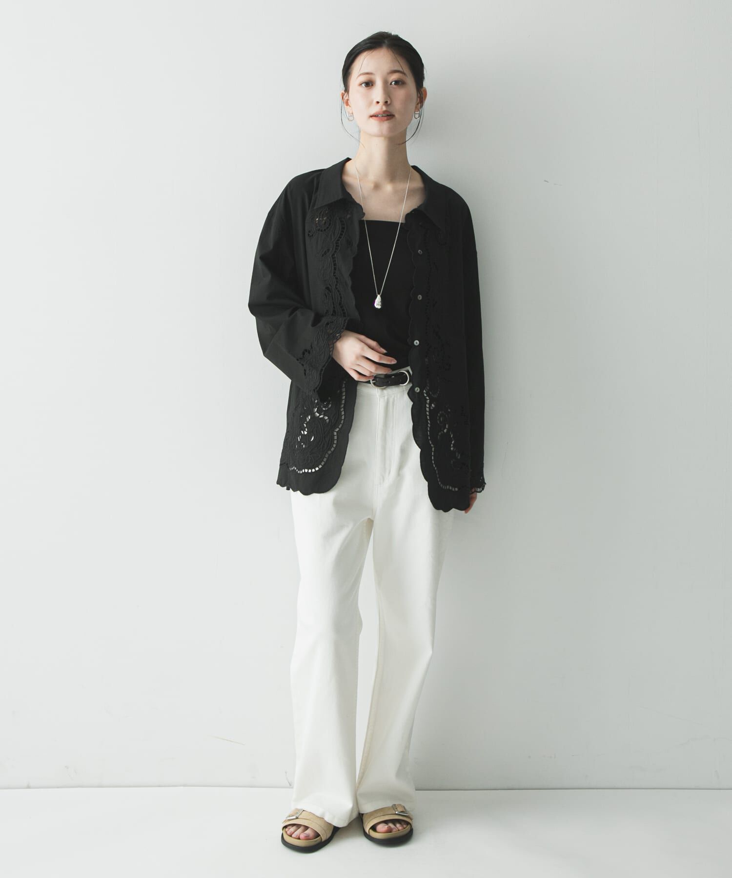 URBAN RESEARCH「カットワーク刺繍シャツ」|シャツ・ブラウス|