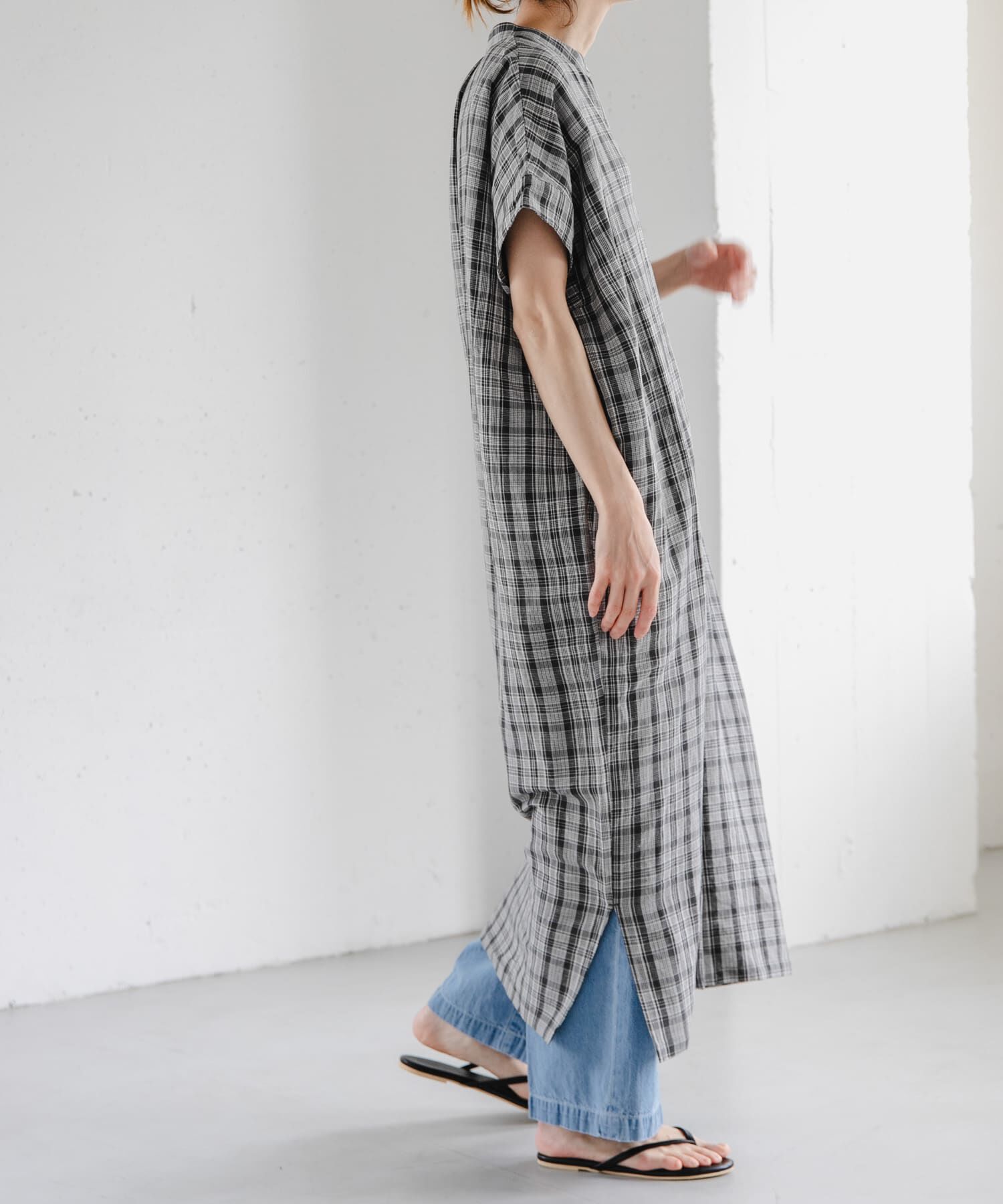 URBAN RESEARCH DOORS「FORK&SPOON　リネンレーヨンシャツワンピース」|ワンピース|