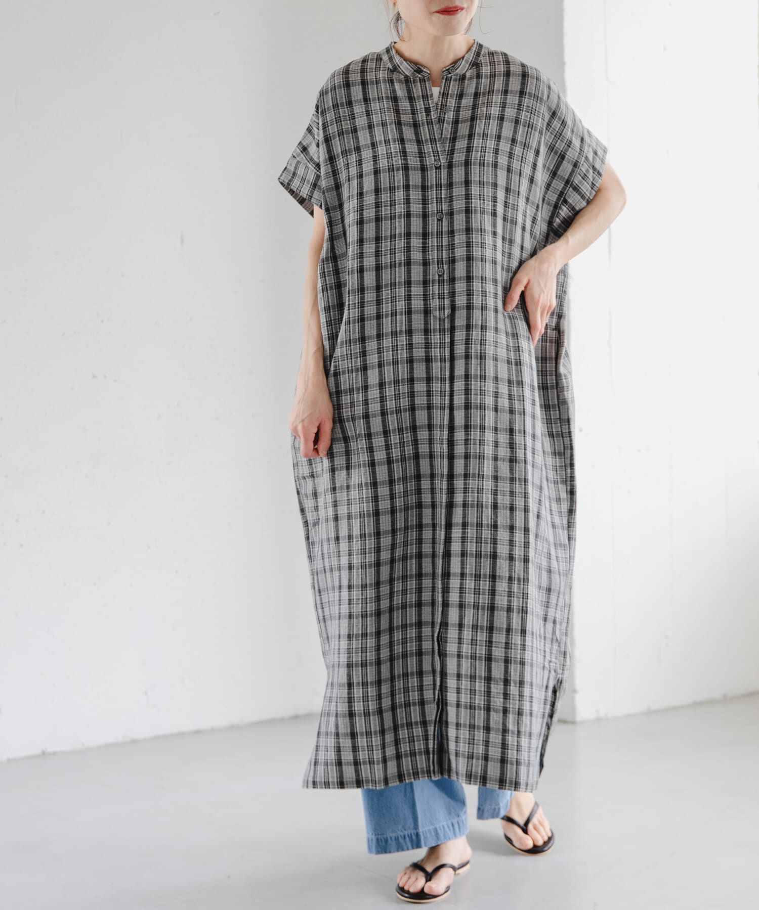 URBAN RESEARCH DOORS「FORK&SPOON　リネンレーヨンシャツワンピース」|ワンピース|