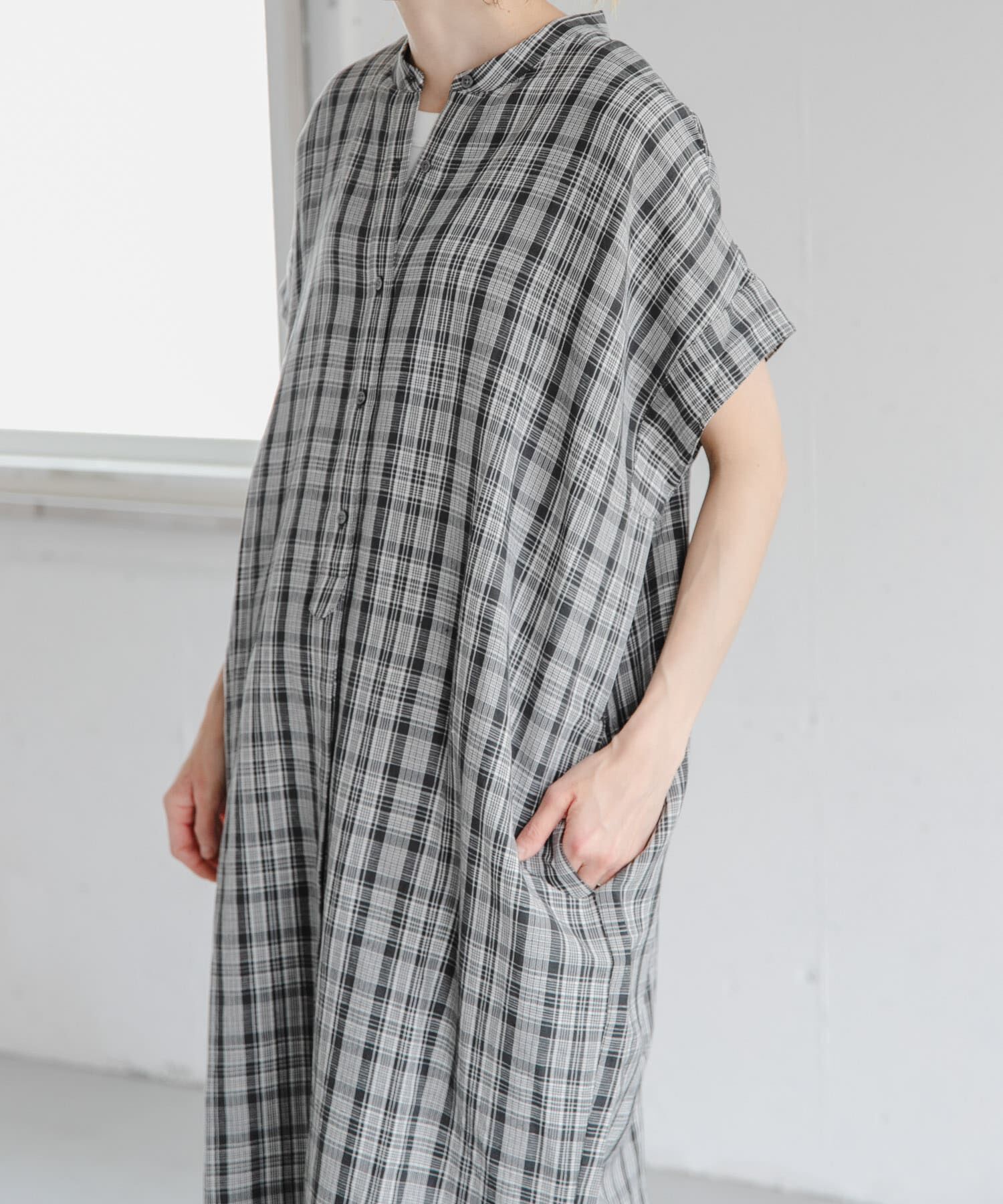 URBAN RESEARCH DOORS「FORK&SPOON　リネンレーヨンシャツワンピース」|ワンピース|