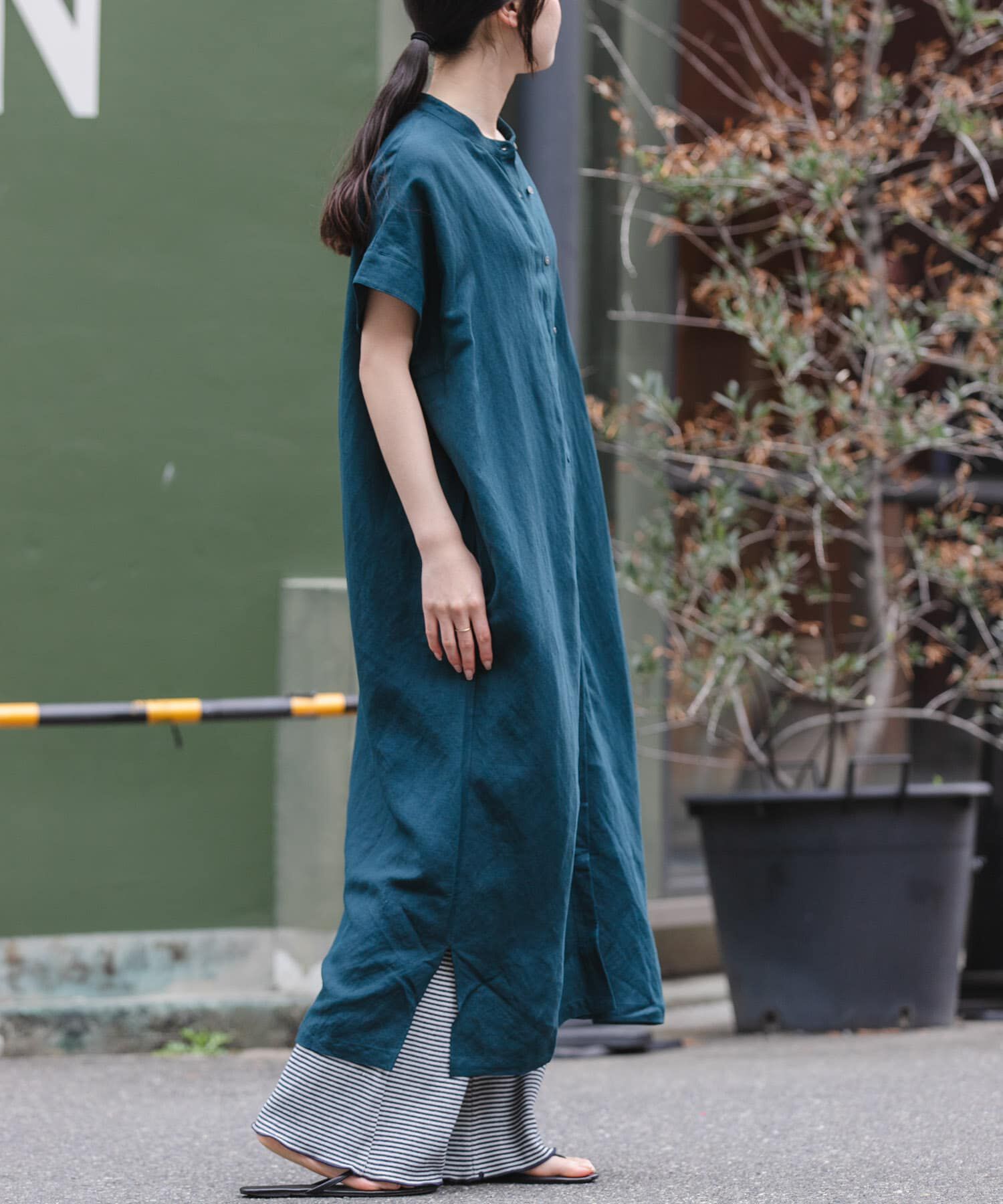 URBAN RESEARCH DOORS「FORK&SPOON　リネンレーヨンシャツワンピース」|ワンピース|