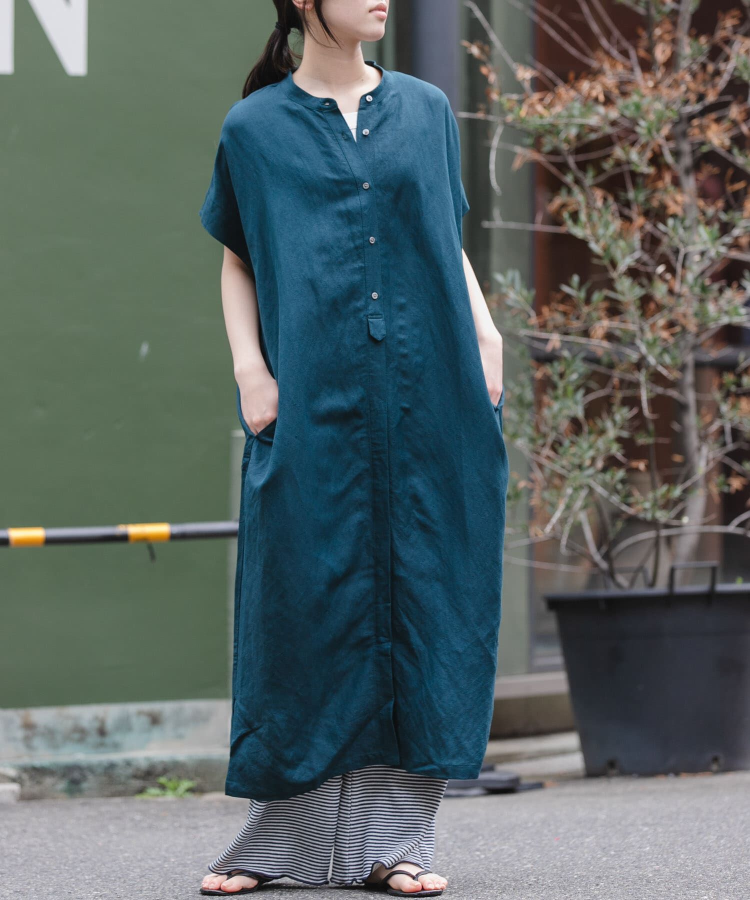 URBAN RESEARCH DOORS「FORK&SPOON　リネンレーヨンシャツワンピース」|ワンピース|