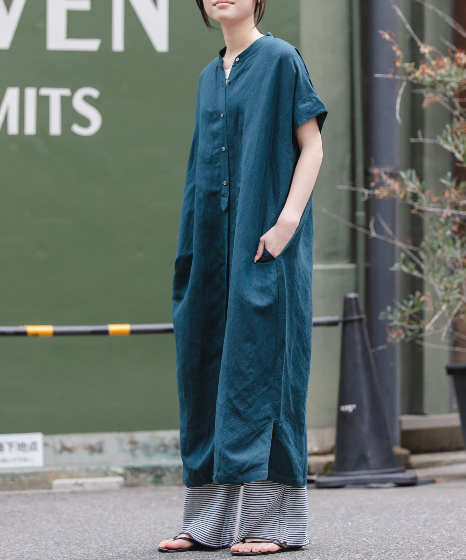 URBAN RESEARCH DOORS「FORK&SPOON　リネンレーヨンシャツワンピース」|ワンピース|