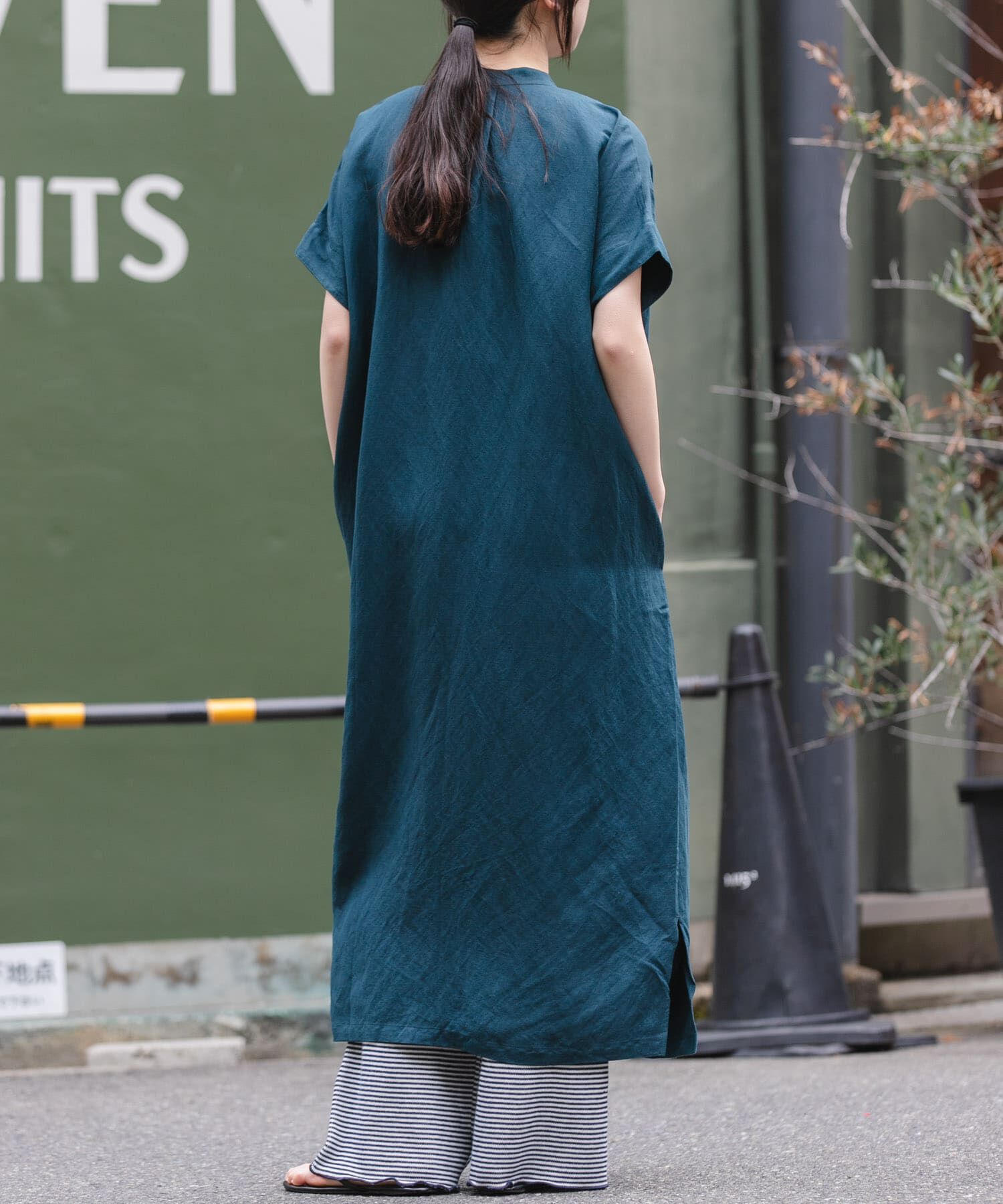 URBAN RESEARCH DOORS「FORK&SPOON　リネンレーヨンシャツワンピース」|ワンピース|