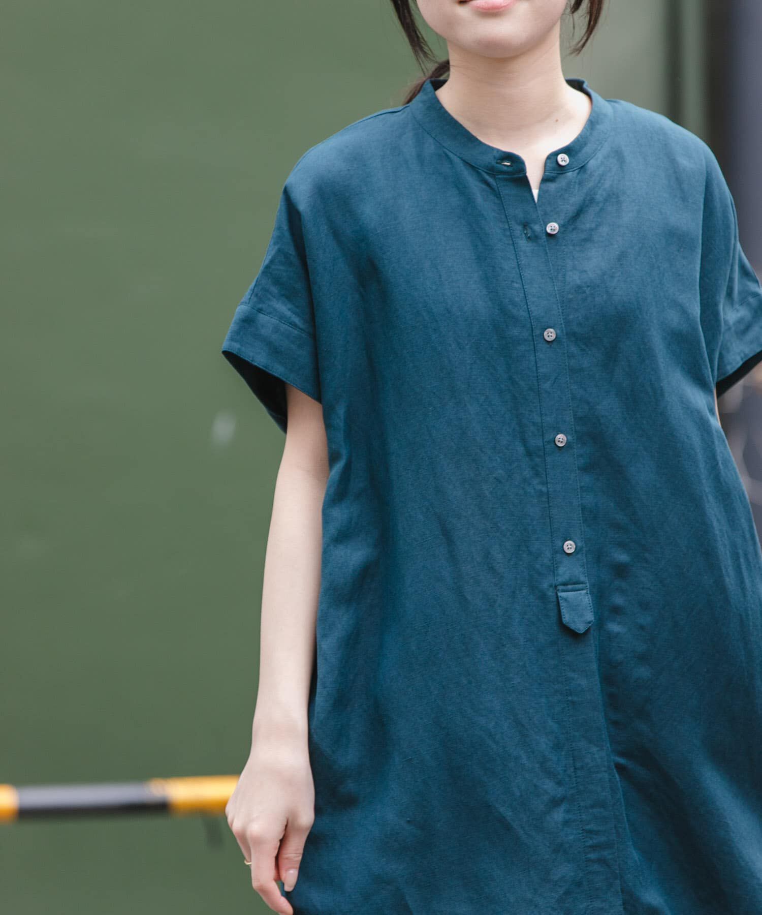 URBAN RESEARCH DOORS「FORK&SPOON　リネンレーヨンシャツワンピース」|ワンピース|