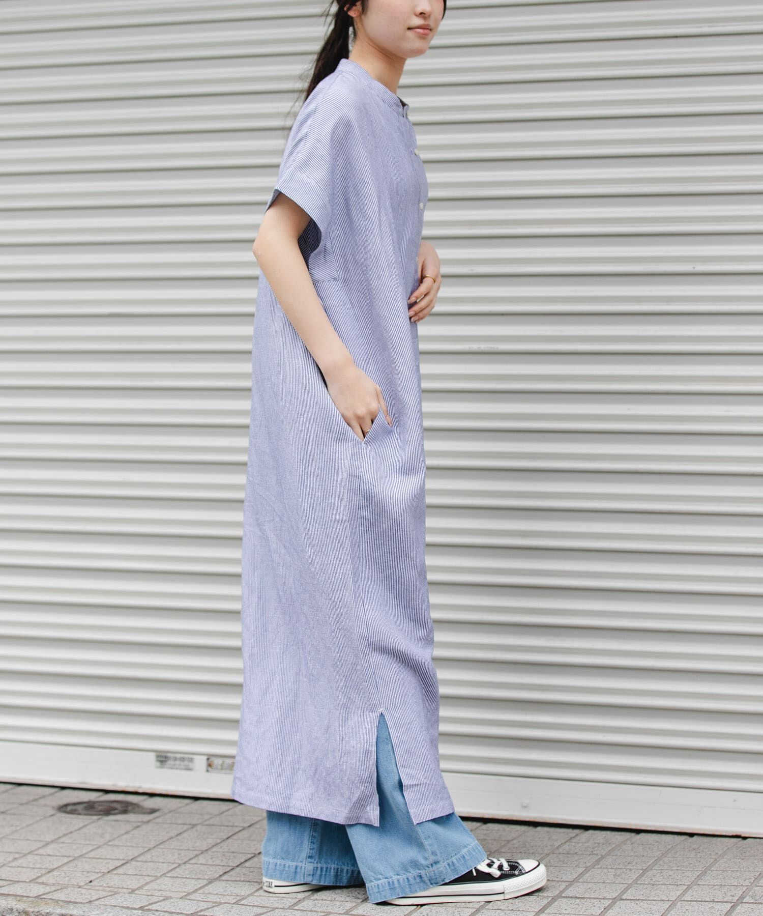 URBAN RESEARCH DOORS「FORK&SPOON　リネンレーヨンシャツワンピース」|ワンピース|