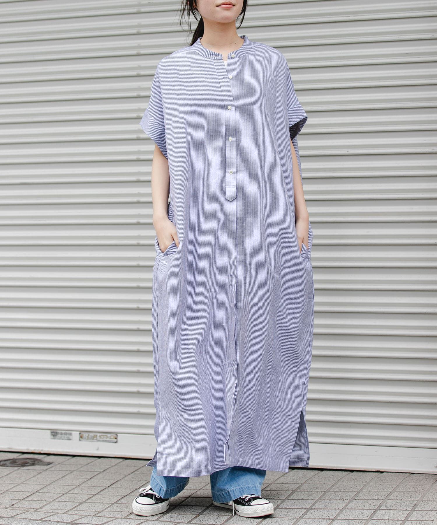 URBAN RESEARCH DOORS「FORK&SPOON　リネンレーヨンシャツワンピース」|ワンピース|