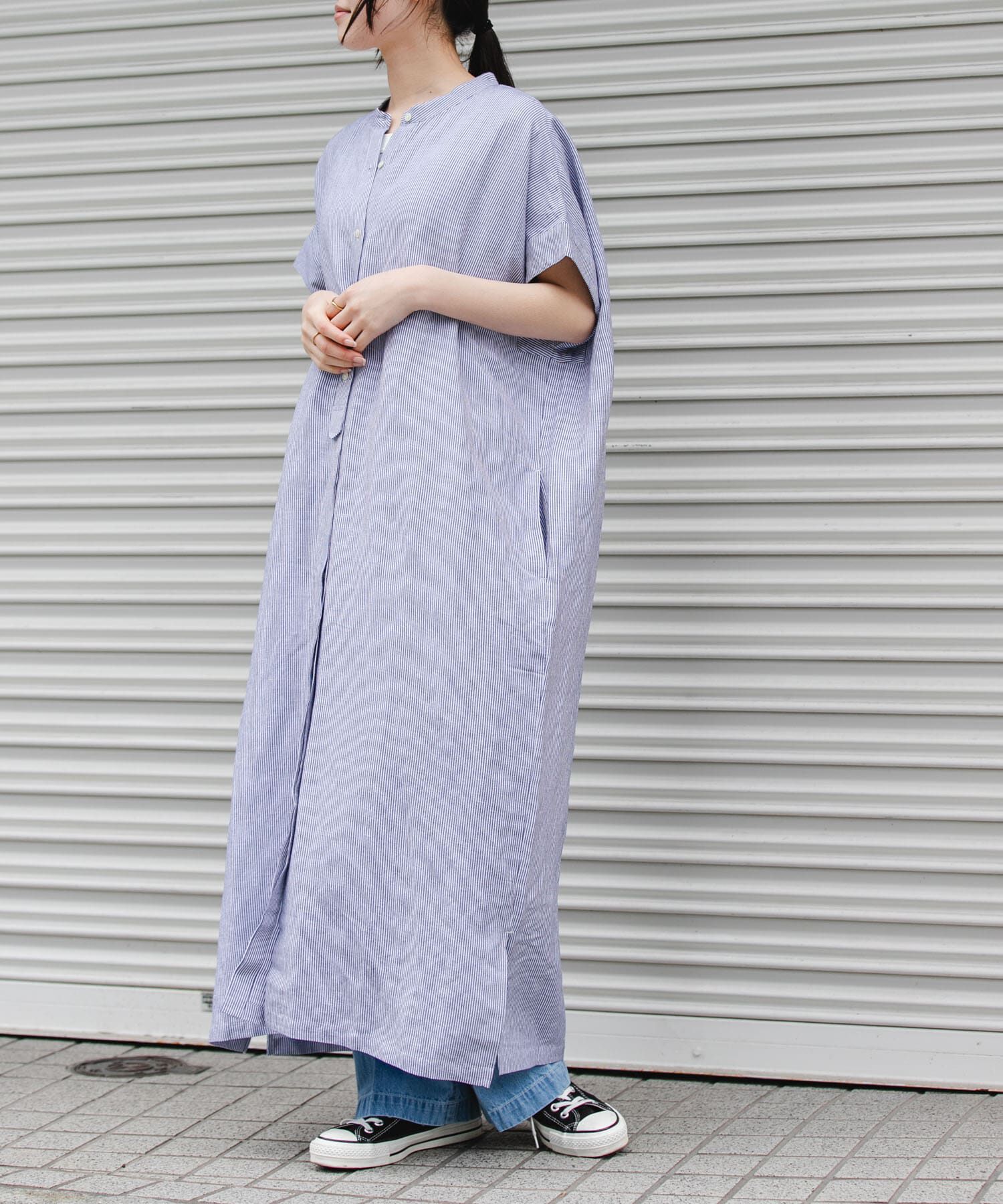 URBAN RESEARCH DOORS「FORK&SPOON　リネンレーヨンシャツワンピース」|ワンピース|