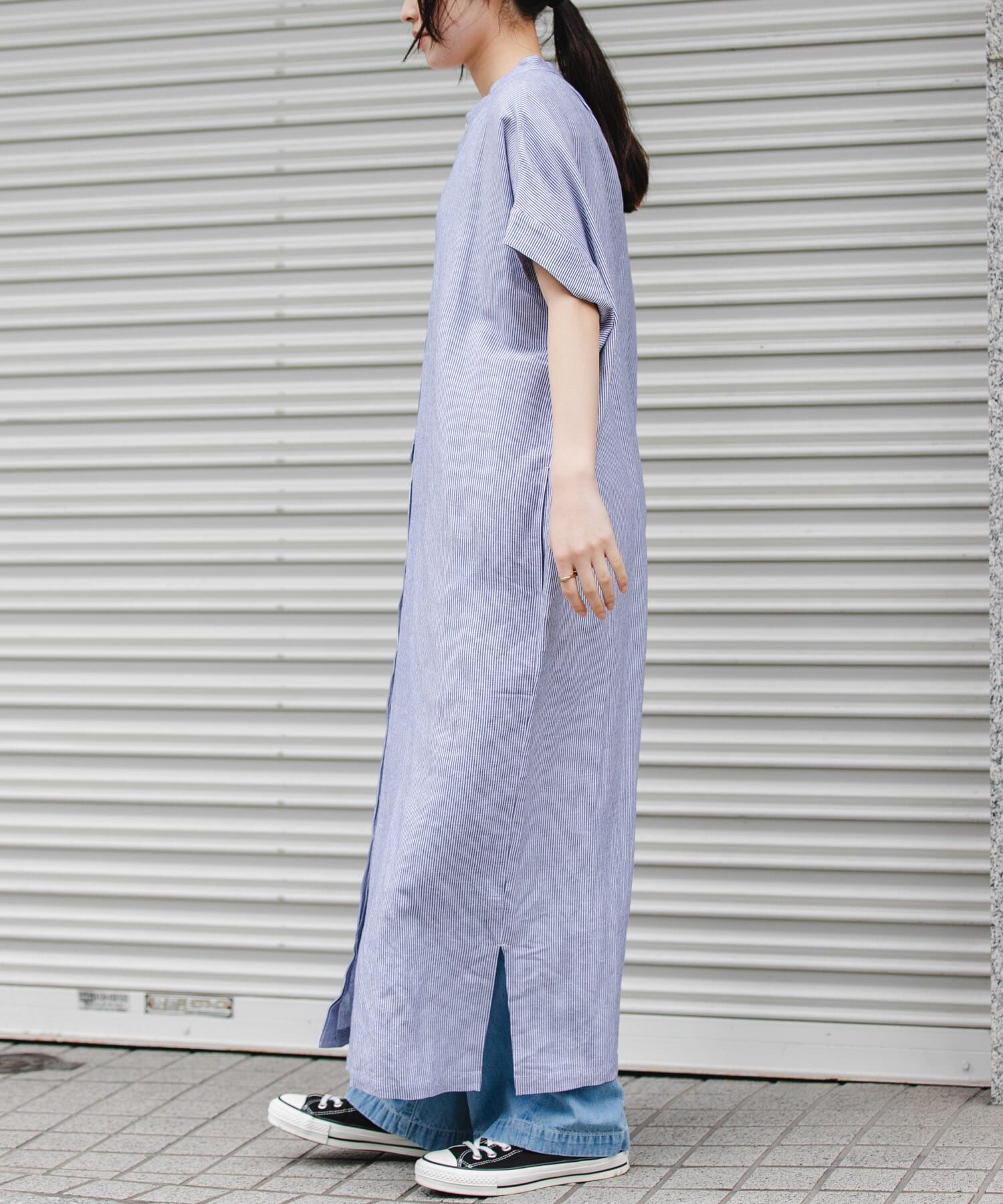 URBAN RESEARCH DOORS「FORK&SPOON　リネンレーヨンシャツワンピース」|ワンピース|