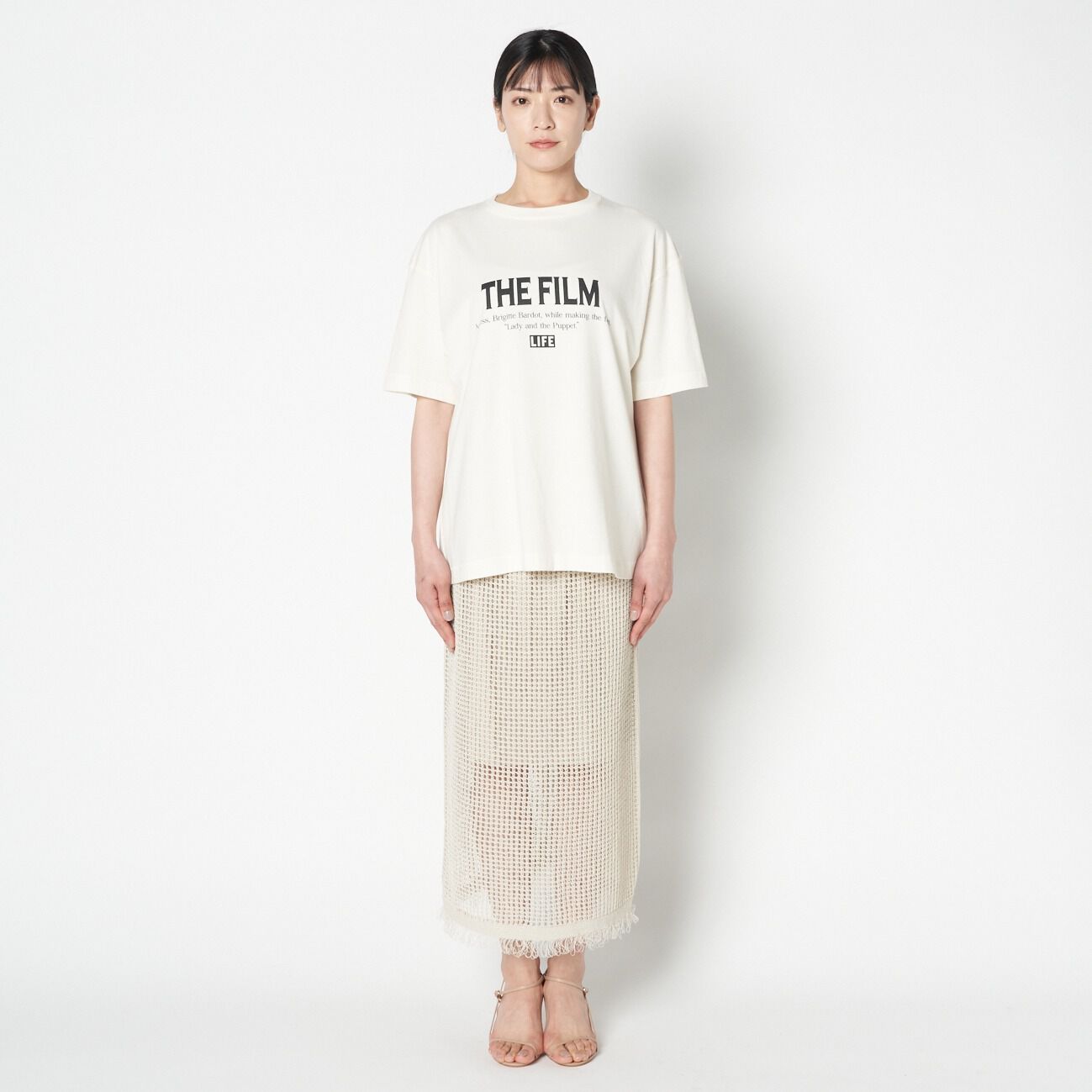 HELIOPOLE「HELIOPOLE PAPER YARN MESH SK」|スカート|