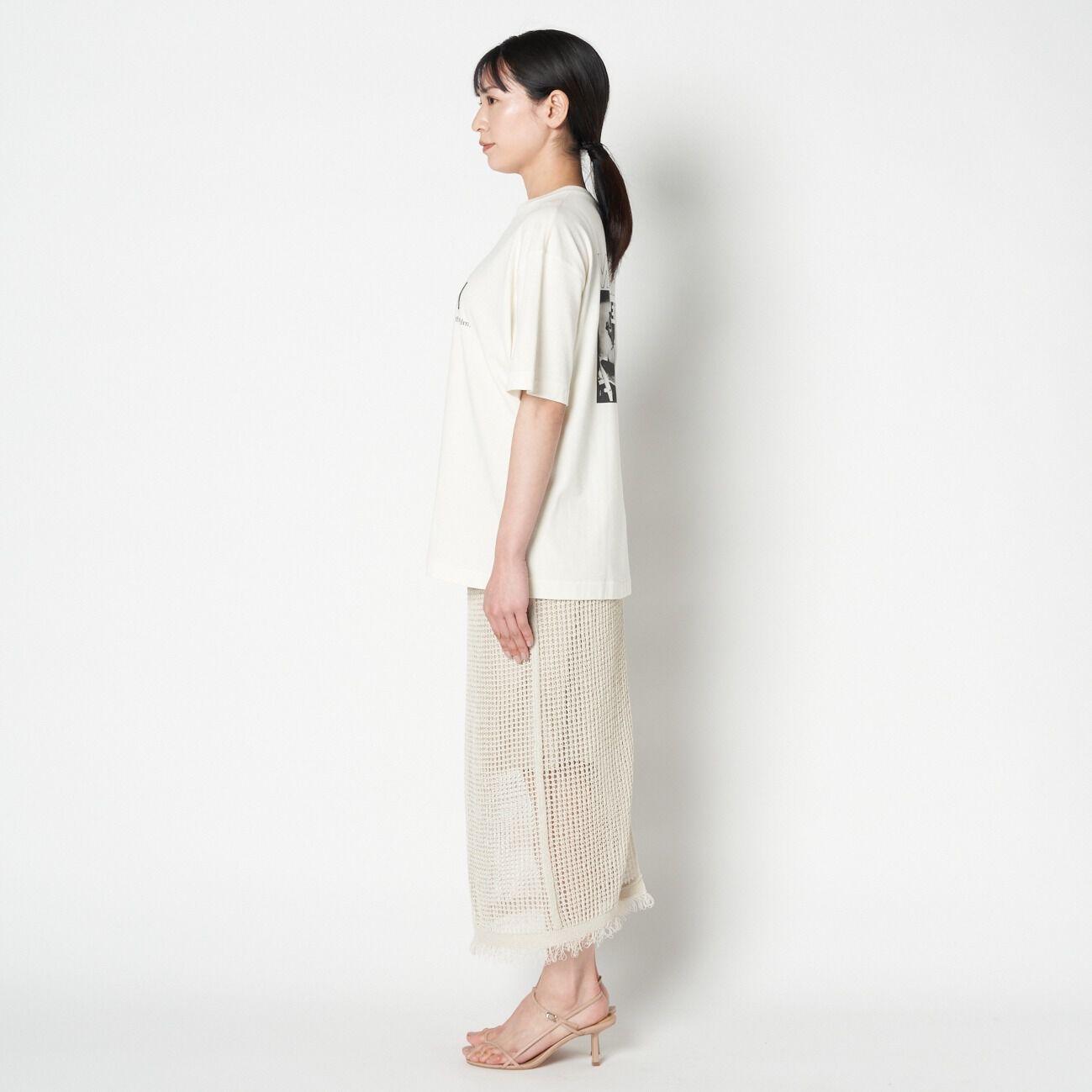 HELIOPOLE「HELIOPOLE PAPER YARN MESH SK」|スカート|