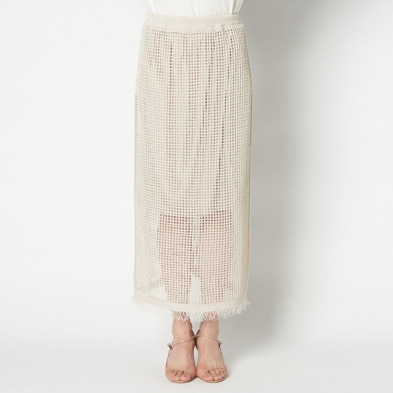 HELIOPOLE「HELIOPOLE PAPER YARN MESH SK」|スカート|