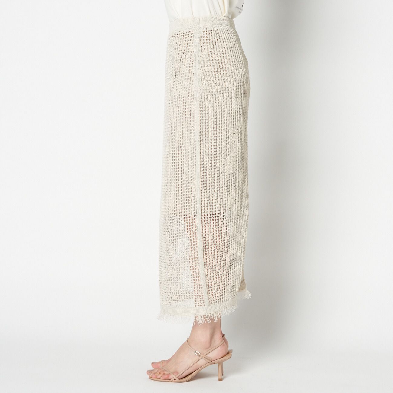 HELIOPOLE「HELIOPOLE PAPER YARN MESH SK」|スカート|