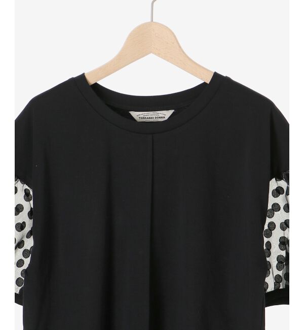 le.coeur blanc「《手洗い可能》TORRAZZO DONNAドット切替カットソー」|Tシャツ・カットソー|