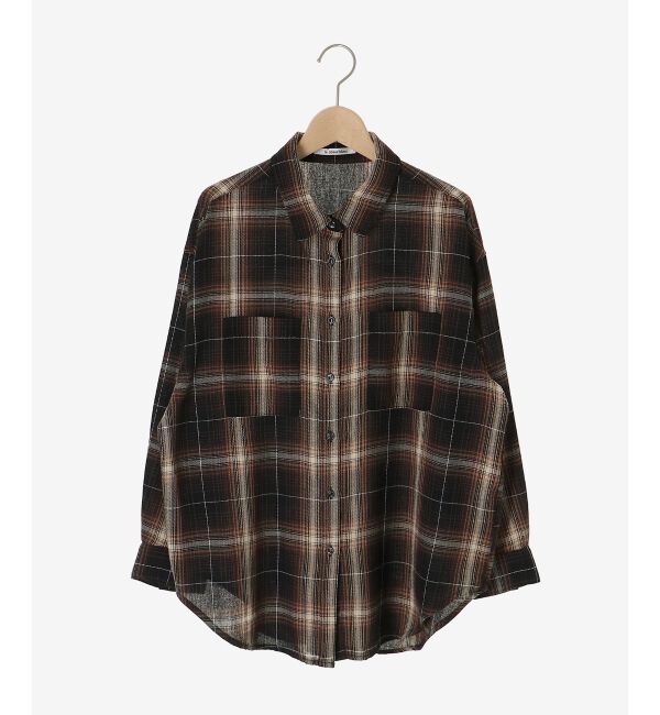  「《手洗い可能》チェックオーバーシャツ」|シャツ・ブラウス|