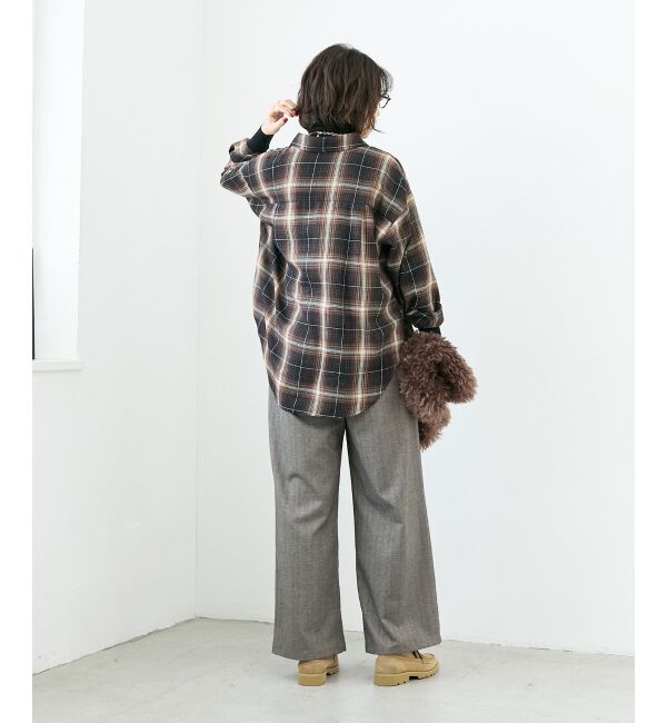  「《手洗い可能》チェックオーバーシャツ」|シャツ・ブラウス|