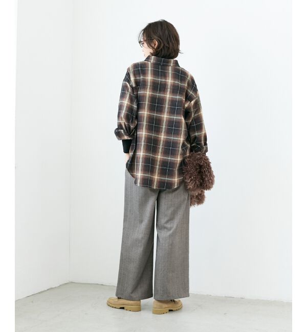  「《手洗い可能》チェックオーバーシャツ」|シャツ・ブラウス|