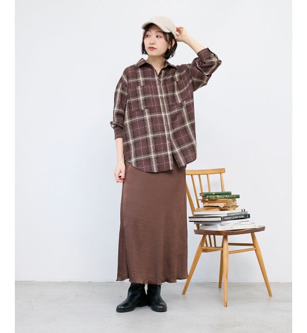  「《手洗い可能》チェックオーバーシャツ」|シャツ・ブラウス|