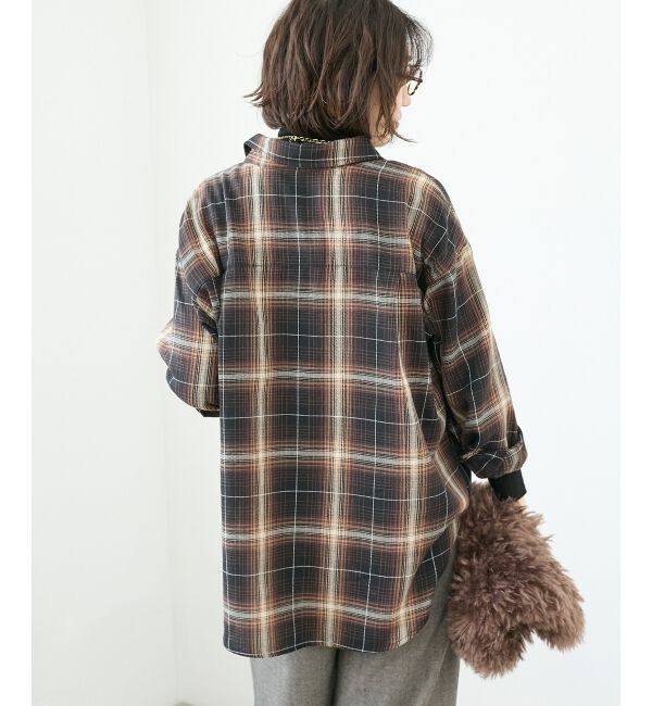  「《手洗い可能》チェックオーバーシャツ」|シャツ・ブラウス|