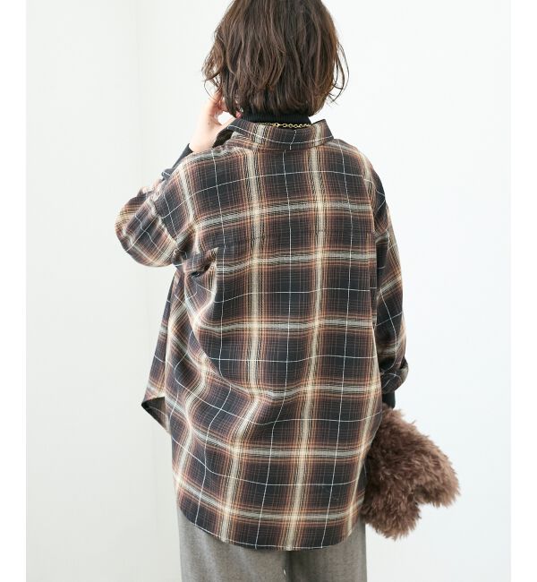  「《手洗い可能》チェックオーバーシャツ」|シャツ・ブラウス|