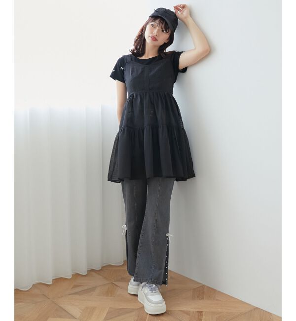 MAJESTICLEGON「シアーミニワンピ&シャツワンピSET」|ワンピース|