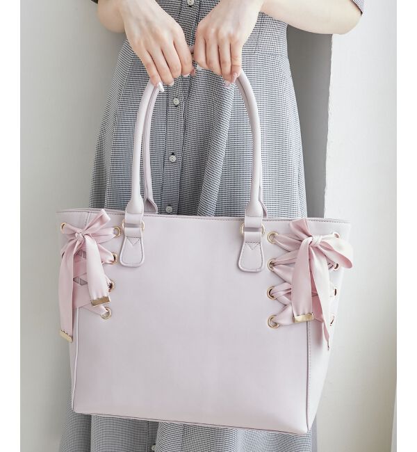 MAJESTICLEGON「サイドレースアップトート」|トートバッグ|