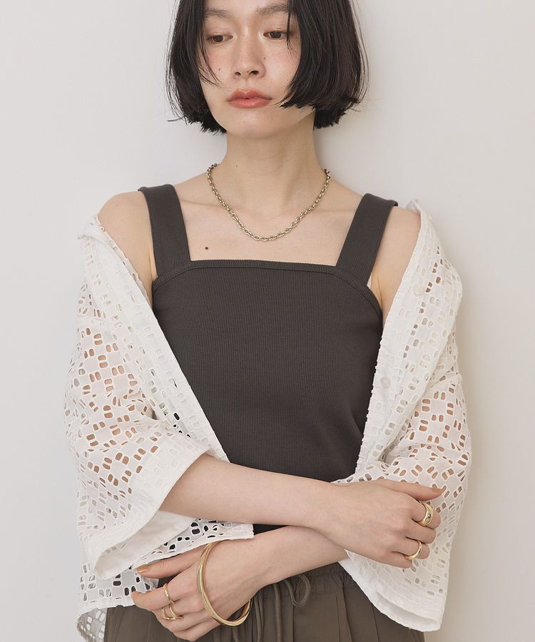 AMERICAN HOLIC「【抗菌防臭】スクエアベアタンクトップ」|インナー|