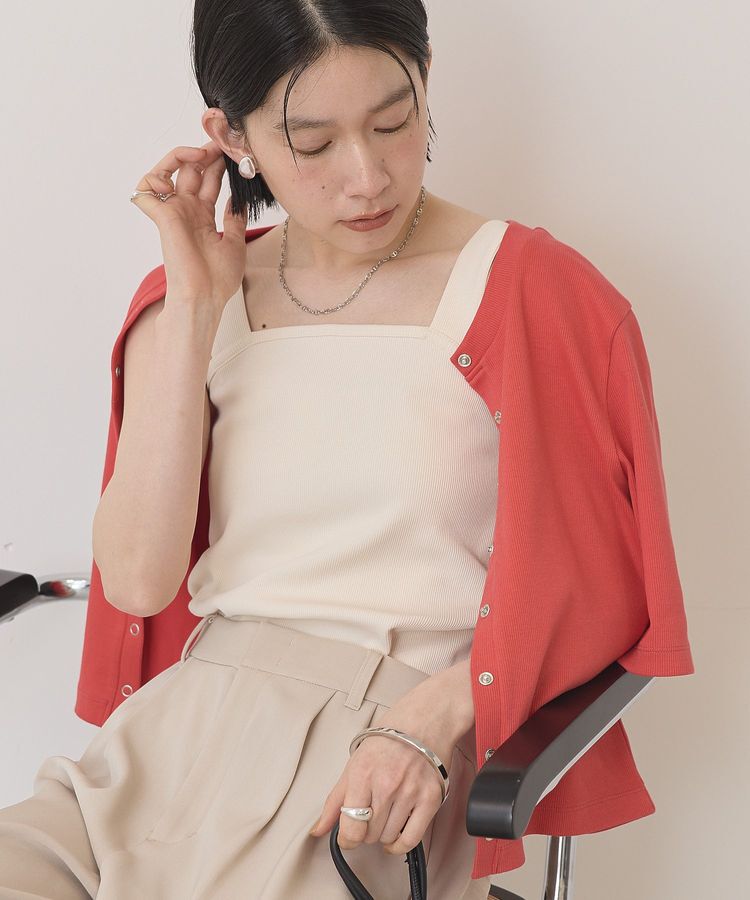 AMERICAN HOLIC「【抗菌防臭】スクエアベアタンクトップ」|インナー|