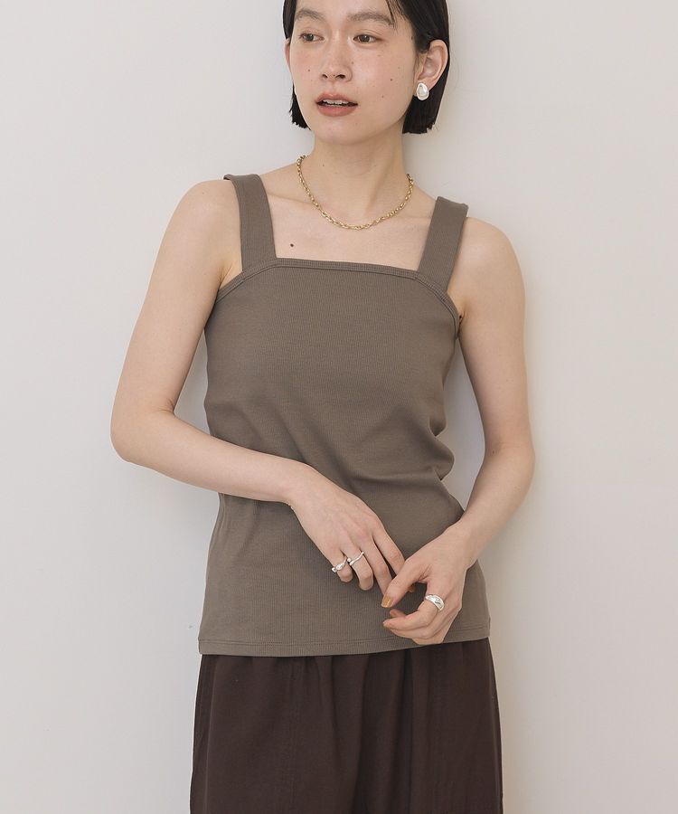 AMERICAN HOLIC「【抗菌防臭】スクエアベアタンクトップ」|インナー|