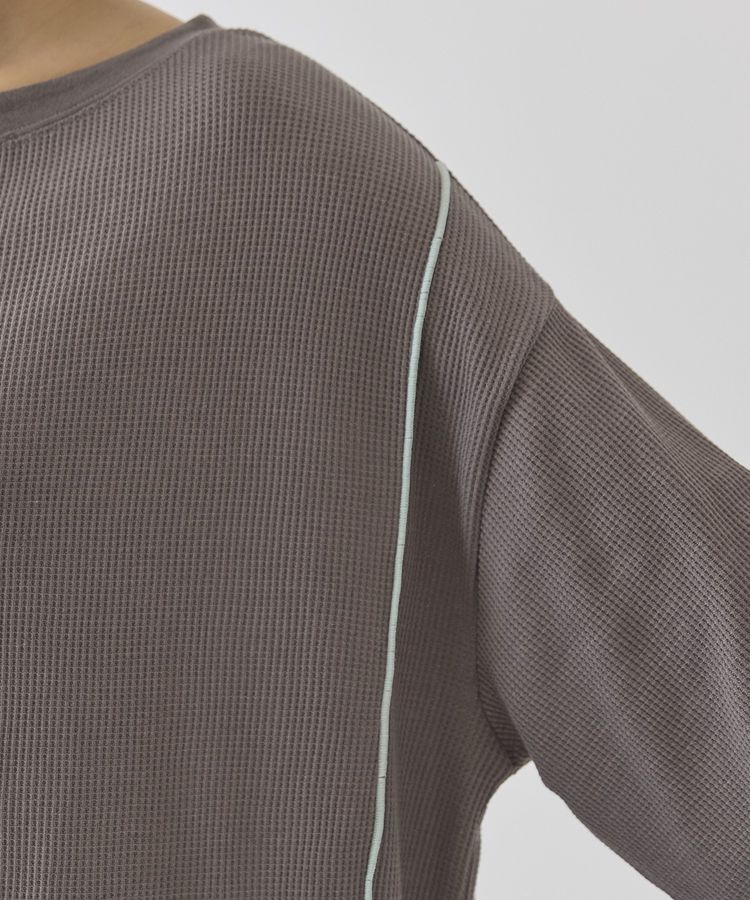 AMERICAN HOLIC「【選べる丈】ヘンリーネック ワッフルメロープルオーバー」|Tシャツ・カットソー|