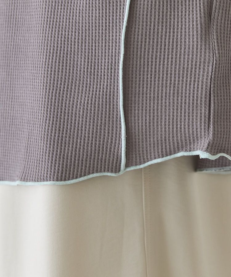 AMERICAN HOLIC「【選べる丈】ヘンリーネック ワッフルメロープルオーバー」|Tシャツ・カットソー|
