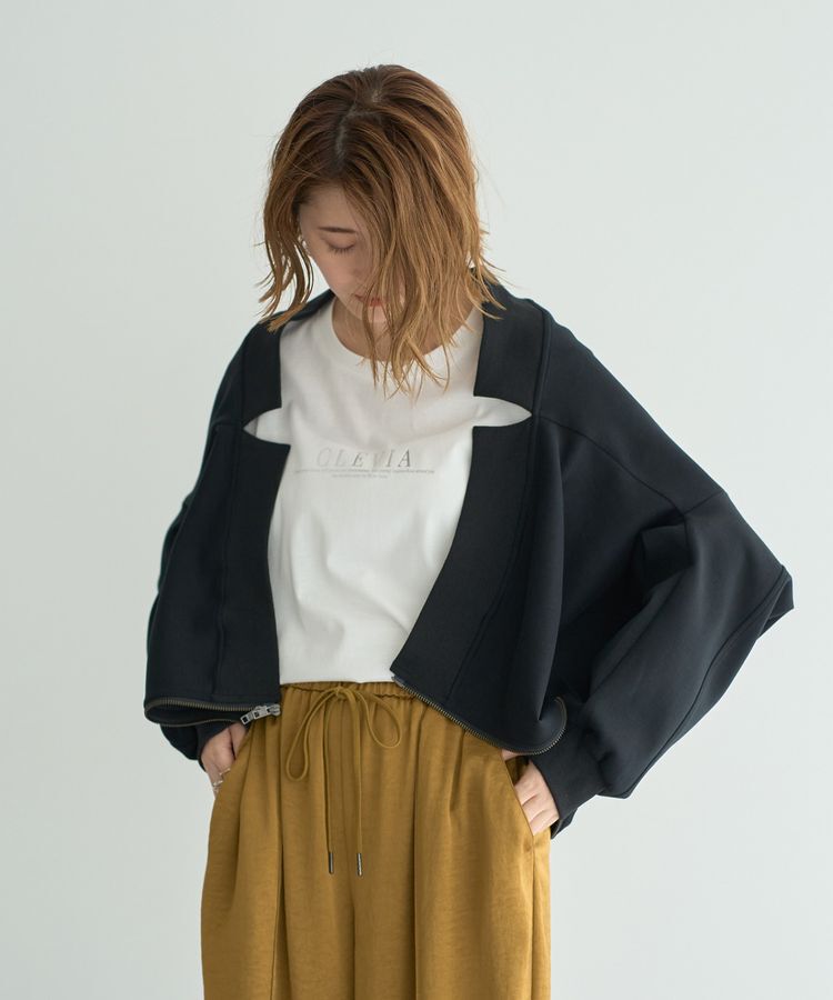 YECCA VECCA「ラウンドヘム長袖ロゴTee」|Tシャツ・カットソー|