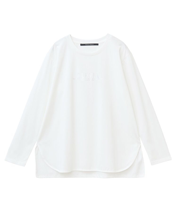 YECCA VECCA「ラウンドヘム長袖ロゴTee」|Tシャツ・カットソー|