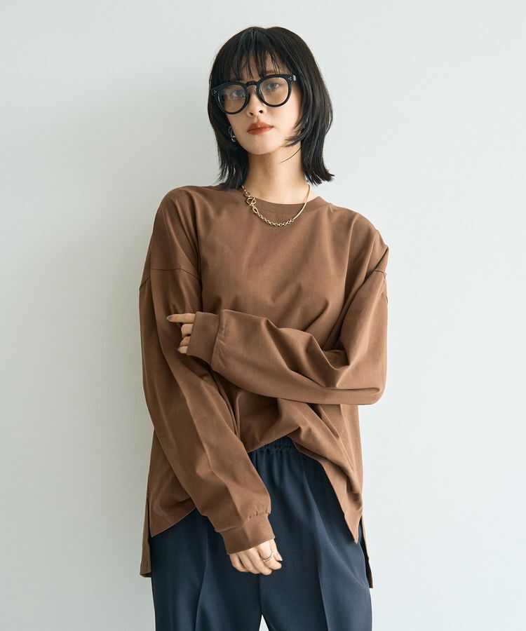 YECCA VECCA「コットンルーズプルオーバー」|Tシャツ・カットソー|