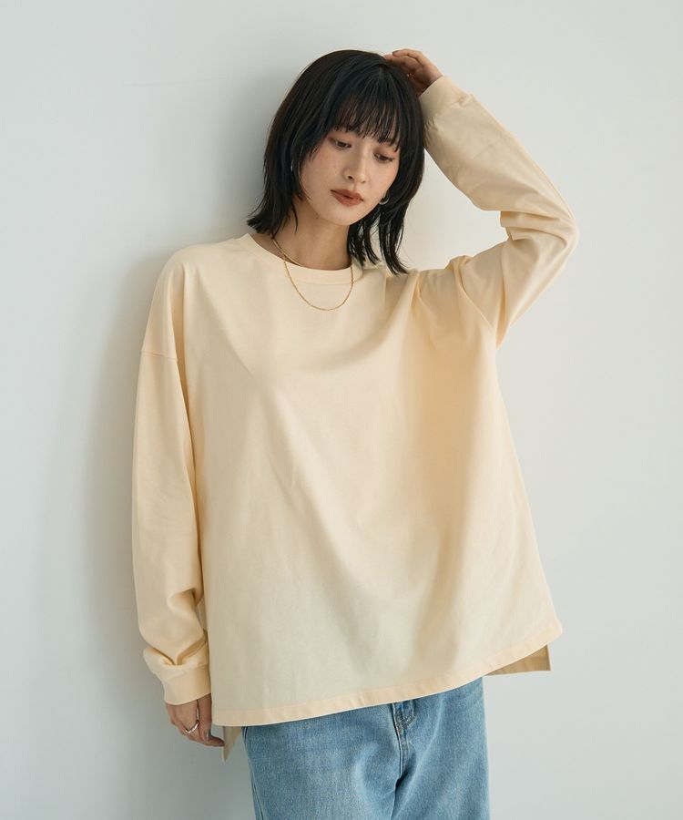 YECCA VECCA「コットンルーズプルオーバー」|Tシャツ・カットソー|Light yellow