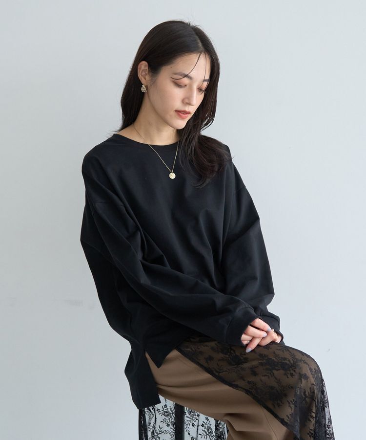 YECCA VECCA「コットンルーズプルオーバー」|Tシャツ・カットソー|