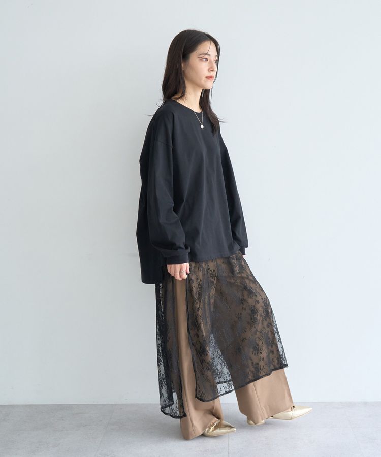 YECCA VECCA「コットンルーズプルオーバー」|Tシャツ・カットソー|