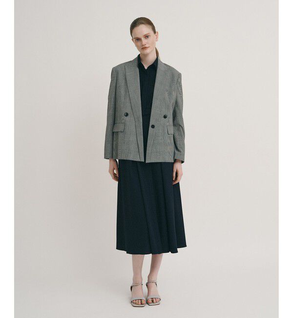 allureville「ポプリンチェックジャケット」|テーラードジャケット|