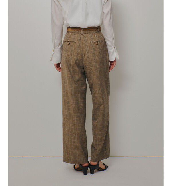 allureville「ディープタックチェックパンツ」|チノ|