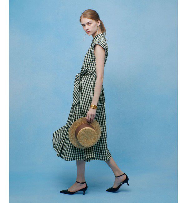 LOULOU WILLOUGHBY「【LOULOU WILLOUGHBY】スラブギンガムシャツワンピース」|ワンピース|