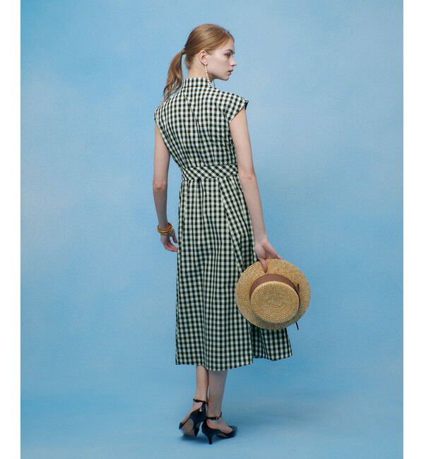 LOULOU WILLOUGHBY「【LOULOU WILLOUGHBY】スラブギンガムシャツワンピース」|ワンピース|