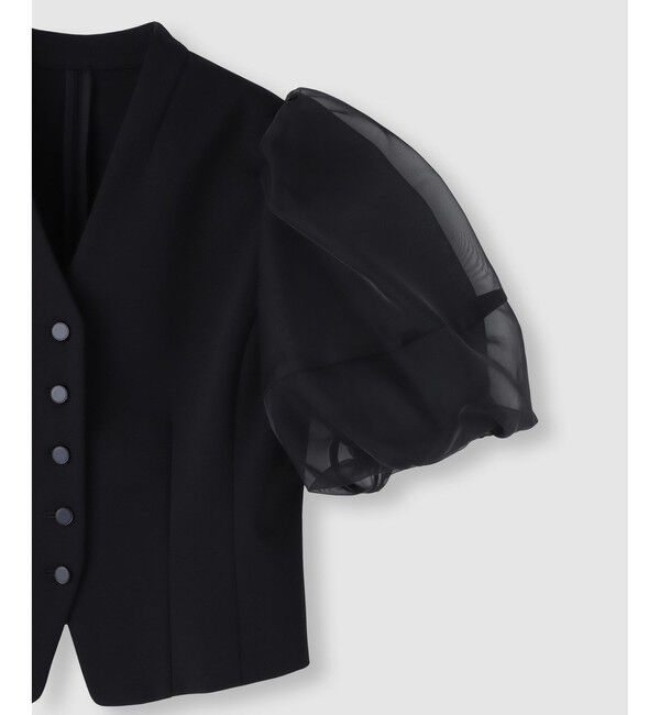 LOULOU WILLOUGHBY「【LOULOU WILLOUGHBY】ジレドッキングオーガンスリーブトップス」|Tシャツ・カットソー|