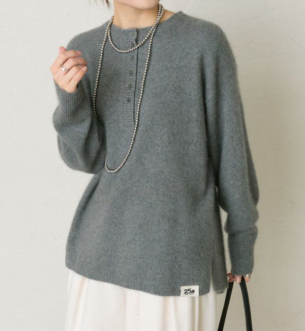  「【25th】FOX混ヘンリーネックニット」|ニット・セーター|