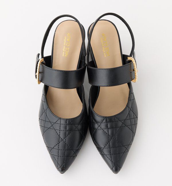  「ビジューバックルキルティングミュール」|その他|