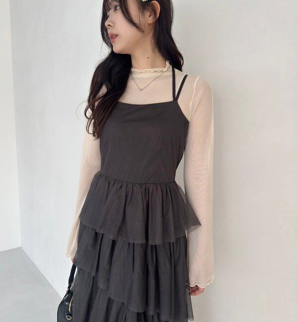  「【WEB限定リバイバル】ティアードチュールワンピース」|ワンピース|