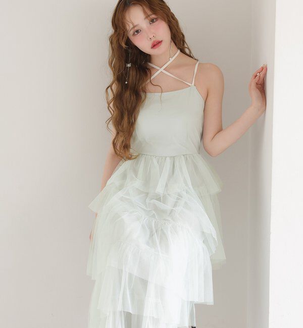  「【WEB限定リバイバル】ティアードチュールワンピース」|ワンピース|