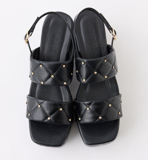  「ビジュースタッズ付きキルティングサンダル」|その他|