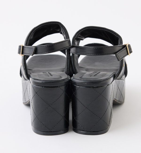  「ビジュースタッズ付きキルティングサンダル」|その他|